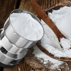 User Grinding Spices in Mini Electric Grinder