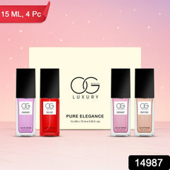 Set of luxury timeless elegance perfumes