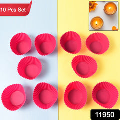Colorful Silicone Cupcake Moulds in Set of 10