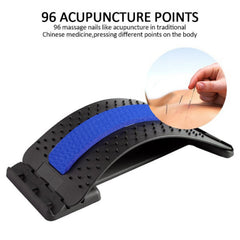 Close-up of acupressure points on back stretcher