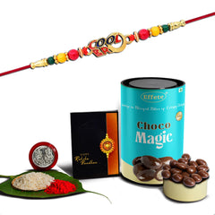 (K1_406_CM) Rakhi Combo & Chocolate Magic | Rakhi & Chocolate for brother | Fancy Rakhis for men stylish | rakhi with gift | Rakhi Combo | Set of 1 | Chocolate
