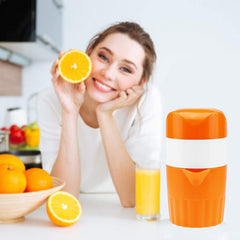 Manual citrus juicer featuring metal parts