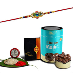 (K1_549_CM) Rakhi Combo with Chocolate Magic, Rakhi & Chocolate for brother, Rakhi with chocolate, rakhi with gift, Rakhi Combo, Set of 1 Rakhi, Chocolate