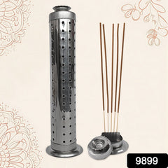 Puja aura stand for incense sticks in stainless steel