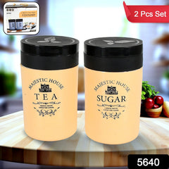 Damru shaped plastic container for tea, coffee, sugar airtight