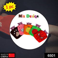 Assorted mini hot water bags, front view