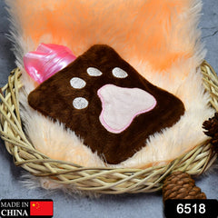 Paw Print hot water bag showing fabric cover