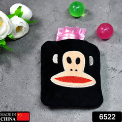 Close-up of the soft emoji fabric cover on the hot water bag
