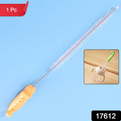Long straw cleaning brush with flexible handle