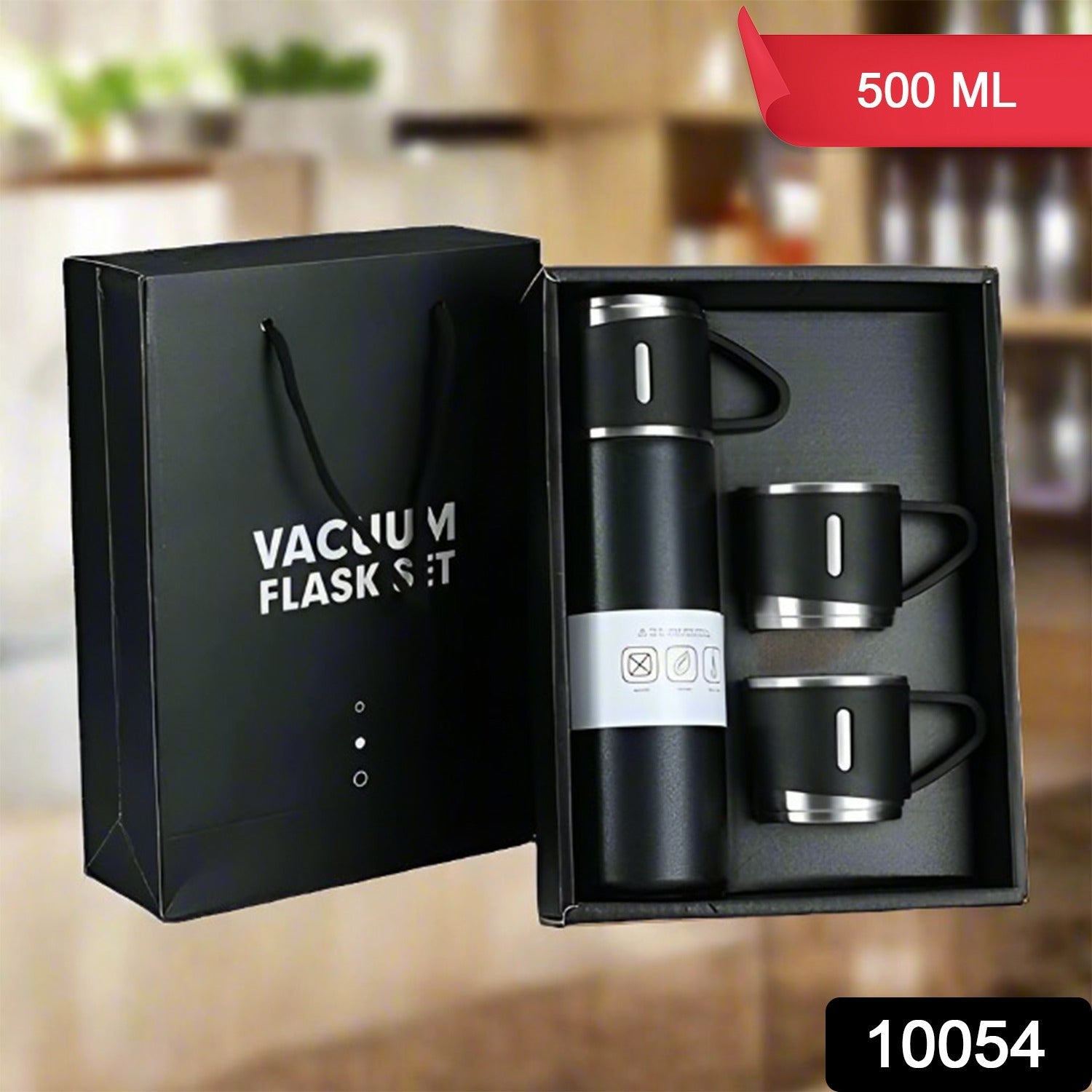 500ml stainless steel insulated vacuum flask with cup set