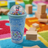 LED Light Unicorn Sipper Water Bottle Mason Jar Tumbler with Straw for Kids Glitter Sipper with Toy Drinking Cups for Boys and Girls School/Tuition/Gym/ Picnic, Kids and Adults, Birthday Return Gifts