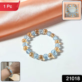 Stretch Bracelet with Dual-Tone Beads