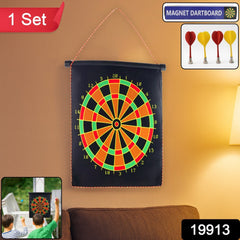 Close-up of bright magnetic dartboard target