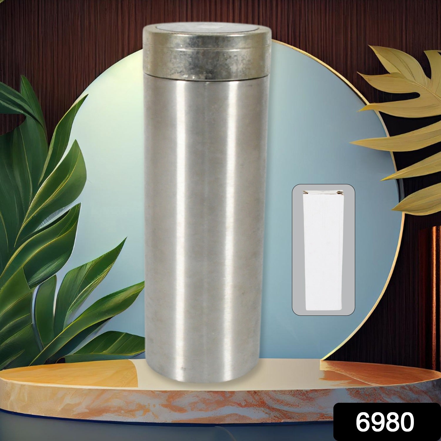 6980 Vacuum Double Insulated Stainless Steel water Bottle 24 Hours Hot and Cold | Easy to Carry | Rust & Leak Proof | Tea | Coffee | Office| Gym | Home | Kitchen 300Ml Approx