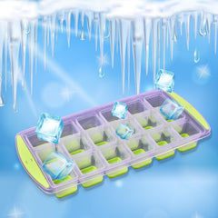 Flexible silicone ice cube tray detail
