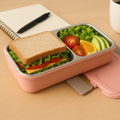 BPA-Free 2-Compartment Leakproof Lunch Box in pastel color