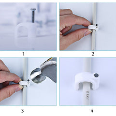 6 mm cable clips close-up