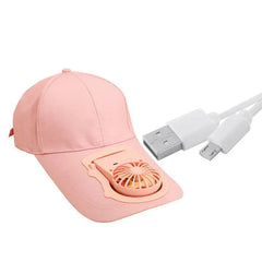 Portable hat fan illustrating airflow