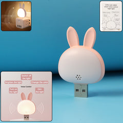 Cute USB Rabbit Night Light with Sound / Voice Activation