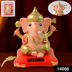 Solar Ganpati Idol figurine in transparent box