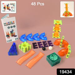 Kids playing with Marble Magnetrix magnetic race maze