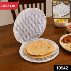 Insulated roti cover with zipper closure