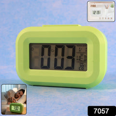 LCD desk alarm clock on office table