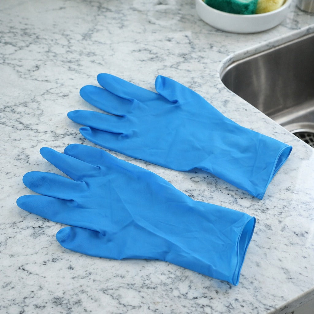 Blue reusable hand protection gloves