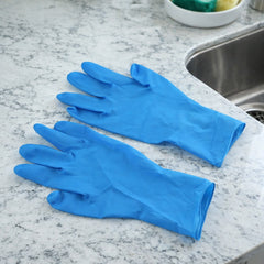 Blue reusable hand protection gloves