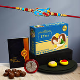 (K1_267_BS32) Rakhi with Chocolate Butter Scotch 32gm| Rakhi for brother with gift | handmade rakhi |rakhi combo for brother | stylish rakhi for brother | Set of 1 Rakhi |