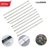 Stainless Steel Cable Ties 4.6x100MM 10-Pack Rustproof