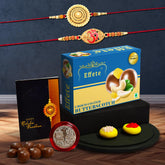 (K2_402+403_BS32) Rakhi Combo with Chocolate Butter Scotch 32gm, Rakhi & Chocolate for brother, Fancy Rakhis for men stylish, rakhi with gift, Rakhi Combo, Set of 2, Chocolate