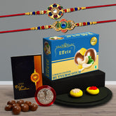 (K2_549+550_BS32) Rakhi Combo with Chocolate Butter Scotch 32gm, stylish rakhi for brother, Rakhi & Chocolate for brother, rakhi brother, rakhi with gift, handmade rakhi, Set of 2 Rakhi