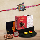 (K1_881_EM32) Rakhi Combo & Chocolate Magic 32gm with Pooja Coin & Greeting Card, rakhi gift for kids, kids rakhi combo, rakhi combo for kids, Rakhi Gift Hamper, rakhi for kids with gift, rakhi gift for brother kids, rakhi set of 1