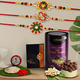 (K3_551+552+553_BS) Rakhi Combo with Chocolate Butter Scotch 96gm | stylish rakhi for brother | Rakhi & Chocolate for brother | rakhi brother | rakhi with gift | handmade rakhi | Set of 3