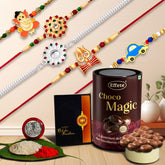 (K1_A22_SP) Multicolor Bracelet/ Rakhi & Chocolate Peanuts | Rakhi for Brother with Gift | Bracelets for Men Stylish | Rakhi Combo for Brother |