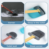 Silicone toilet brush set with quick-dry holder