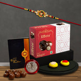 (K1_551_EM32) Rakhi Combo with Chocolate Magic 32gm| Rakhi for brother with gift | Fancy Rakhis for men stylish |rakhi combo for brother | Set of 1 Rakhi | Chocolate |