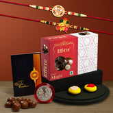 (K2_508+511_EM32) Rakhi Combo with Chocolate Magic 32gm, Rakhi & Chocolate for brother, Fancy Rakhis for men stylish, rakhi with gift, Rakhi Combo, Set of 2, Chocolate