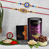 (K2_516+517_BS) Rakhi Combo with Chocolate Butter Scotch 96gm | stylish rakhi for brother | Rakhi & Chocolate for brother | rakhi brother | rakhi with gift | handmade rakhi | Set of 2