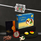 (K1_703_Mds) Multicolor Bal Krishna Morpich Flute Colorful Beads Rakhi Combo Silver Color Pooja Coin For Brother With Gift For Men | Set Of 1 Rakhi |, 200 Gram