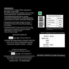 (K1_A8_CA32) Rakhi Combo with Chocolate Almonds 32gm | stylish rakhi for brother | Rakhi & Chocolate for brother | rakhi brother | rakhi with gift | handmade rakhi | Set of 1