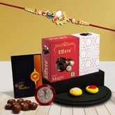 (K1_414_EM32) Rakhi Combo with Chocolate Magic 32gm, Rakhi for brother with gift, chocolate gift pack, rakhi with Chocolate Gift Hemper, Fancy Rakhis for men, Set of 1 Rakhi