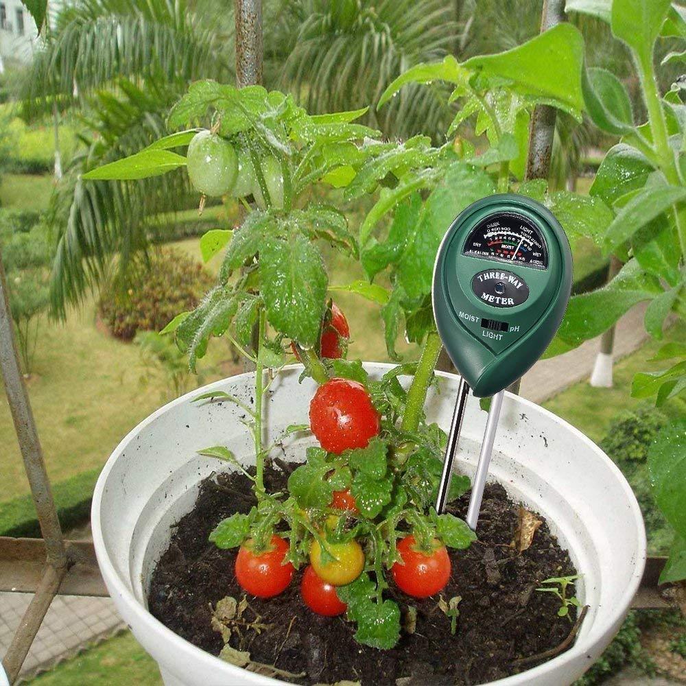 Green 3-in-1 soil meter for plants