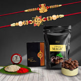 (K2_3+10_SM) Rakhi Combo with Choco Magic (Pouch), Rakhi & Chocolate for brother, Rakhi with chocolate, rakhi with gift, Rakhi Combo, Set of 2 Rakhi, Chocolate