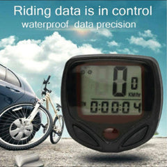 Waterproof bicycle computer with LCD display