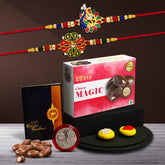 (K2_37+38_P32) Multicolor Bracelet/Rakhi & Chocolate Peanuts | rakhi and chocolate for brother | rakhi gift chocolate for brother | rakhi with gift |
