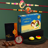 (K2_251+258_BS32) Rakhi Combo with Chocolate Butter Scotch 32gm, Rakhi & Chocolate for brother, Fancy Rakhis for men stylish, rakhi with gift, Rakhi Combo, Set of 2, Chocolate
