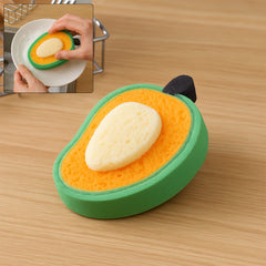 Multipurpose mango-shaped dish sponge for cleaning