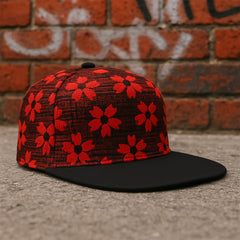 Classic hip hop snapback hat, detailed image